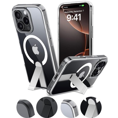 MagSafe Hülle für iPhone Case Ständer Silikon TPU Cover Hart Schutzhülle matt
