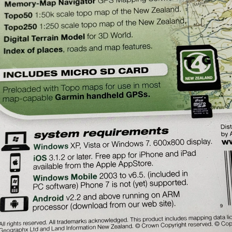 Topo4GPS New Zealand Topo Map PC Mac Garmin GPS - Image 4 of 4