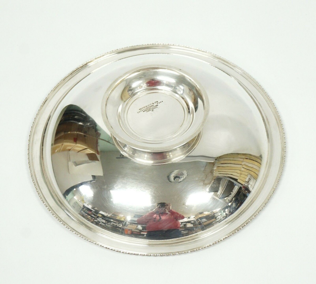 ティファニーの銀小皿　直径12cm Tiffany & Co. 18650A Makers 2280 Sterling Silver 925-1000 M