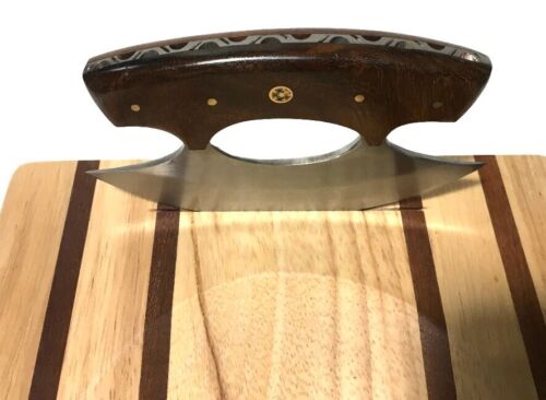 PAQUETE - Juego económico hecho a mano cuchillo con mango de madera inoxidable mediano - Tabla de cortar - Imagen 3 de 5