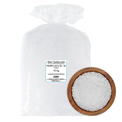 Paraffin Kerzenwachs 10 kg Pastillen 58-60°C Kerze Gießen Made in Germany