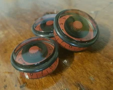 3 Guitar Speed Grip Speed Volume/Tone Knobs... Wine Red/Black..  JAT C.G.P 