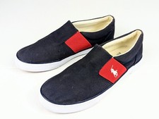Polo Ralph Lauren Canvas Shoes J269-1011 GAVIN Men's Youth 5.5 Slip On Blue Red