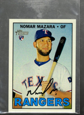 A2856- 2016 Topps Heritage Mini #704 Nomar Mazara / 100 (Rookie Card)