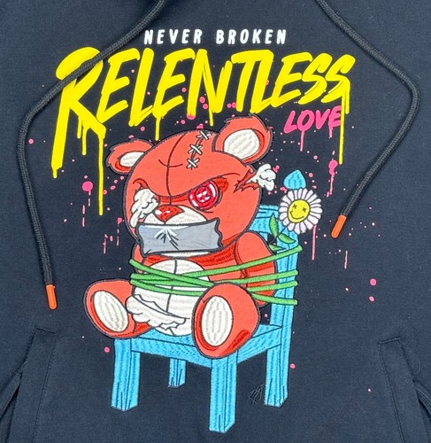 RS1NE Never Broken Relentless Love Men's Long Sleeve Hoodie Size Small - Picture 2 of 11