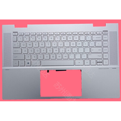 For HP Envy 15-EW 15-EY Laptop Keyboard Palmrest with Backlit Silver N09669-001