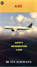 US AIRWAYS SAFETY CARD-- AIRBUS A321  Revision R#3 September 2012   321