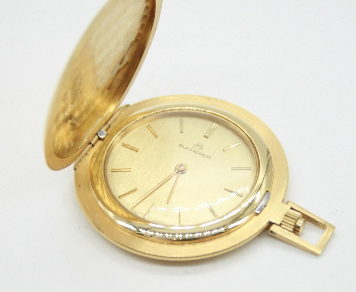 VINTAGE BUCHERER 18K YELLOW GOLD AUTOMATIC HAND WINDING 42MM