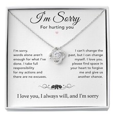 I'm Sorry Necklace Gifts, Apology Gifts For Her, Forgiveness Gift, Wife Gift