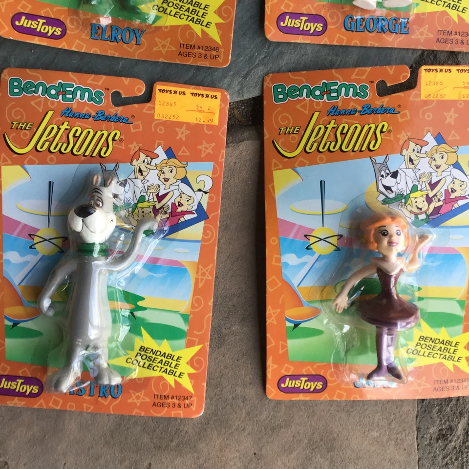1992 Antigo Justoys Bend-Ems The Jetsons George, Jane Elroy Jetson Astro- Figuras - Imagem 2 de 4