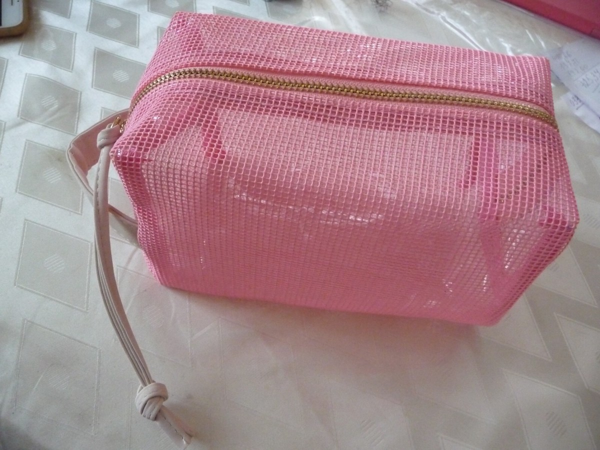 DERBWAY Damen Kulturbeutel, Kosmetiktasche, Makeup Tasche mit Griff Rosa NEU