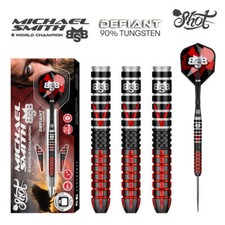 Shot Michael Smith Defiant Steel Tip Dart Set-90 Centre Weighted-23gm