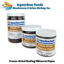 Silkworm Pupae Freeze-Dried for Koi, Pond Fish, Turtles  Large Fish. JAR