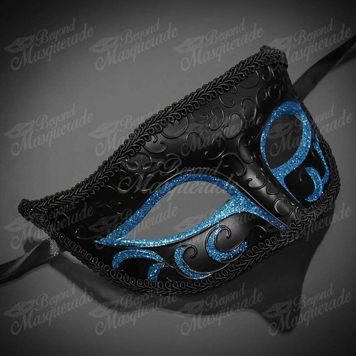 Men's Mysterious Charming Prince Venetian Party Prom Masquerade Ball Eye Mask - Picture 46 of 73