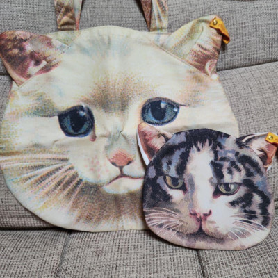 Cat Face Tote Bag from ahcahcum-muchacha by Masako Shinya for