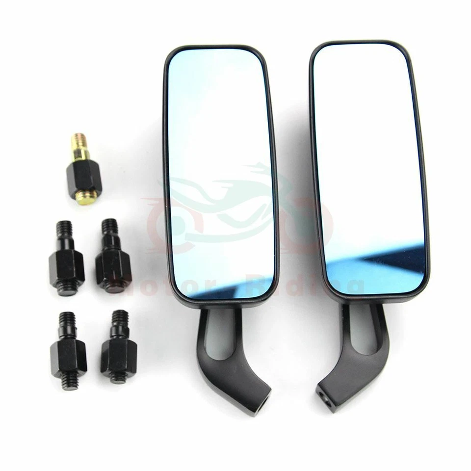 ESPEJOS RETROVISORES RECTANGULARES MOTO 8/10MM PARA HONDA SUZUKI KAWASAKI YAMAHA Foto 4 de 4