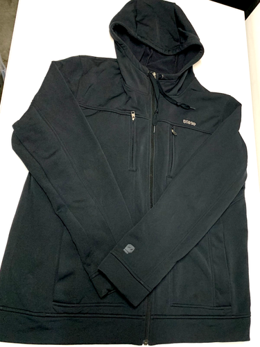 Orage Men's Full Zip Hoodie, Black, Size XL Y2K Zip Pocket