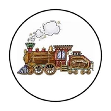 48 Cute Train !!  ENVELOPE SEALS LABELS STICKERS 1.2" ROUND