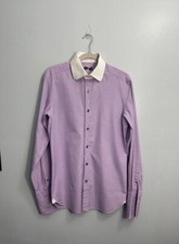 Purple Tom Ford Men  s Button Down Shirt, French Cuff 41/16