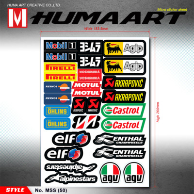 Monster Energy Sticker voor motorhelm, geschikt voor motorcross, fietsen, helmen, scooters, racewagens