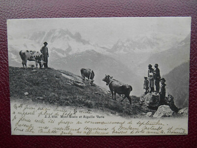 Bergviehzüchter Mont Blanc Aiguille Verte Schweiz 1907 Ethno