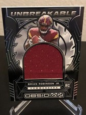 2022 Obsidian Football Brian Robinson Jr Unbreakable Patch /125 B159