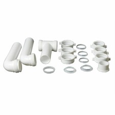Primex 81234 1-1/2 Inch x 16 Inch PVC C.O Waste Assembly with Nuts  Washers