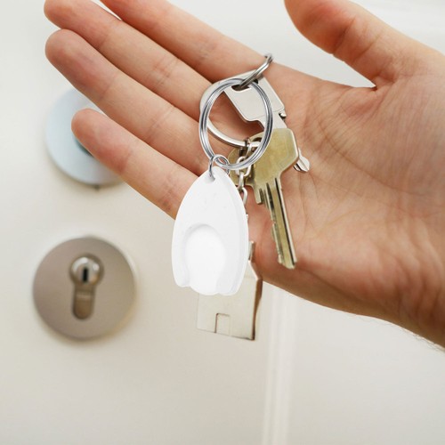 2 Pcs Metal Keychain Trolley Accessory Token Men and Women haute qualité Shopping