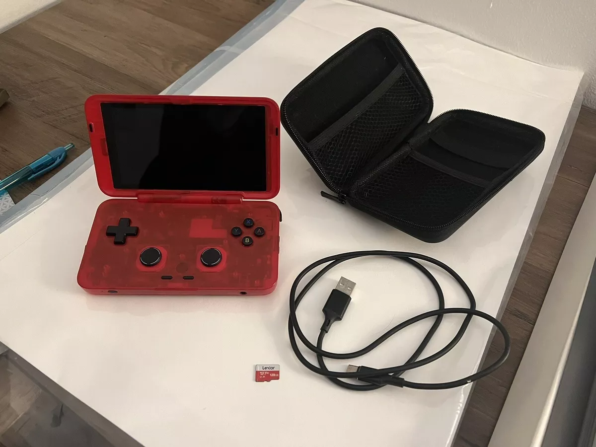 Retroid Pocket Flip Handheld Console - Watermelon Red - 128GB SD Daijisho