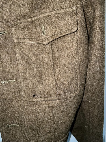 Militaria : ancien uniforme militaire en drap de laine kaki, peloton AMX marqué - Imagen 10 de 16