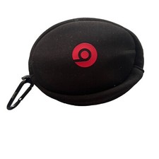 Beats By Dr Dre Headphones Red Black Zip Carrying Soft Bag Pouch Zipper Bag Only