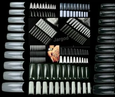100pc XXL C Curve/Stiletto/French Square/Flat French Coffin Fake False Nail Tips