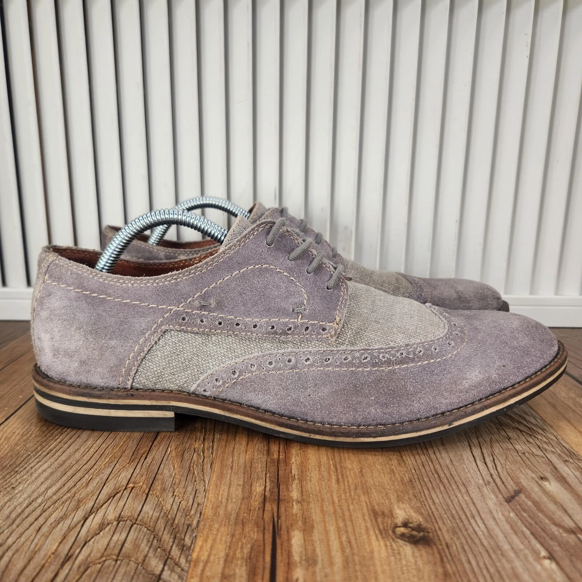 Joseph Abboud Enea Taupe Suede Wingtip Oxfords Mens Shoes Size 7 NIB Joseph Abboud Moc Toe Lace Up Dress Shoes, Black | Dress  main image 2