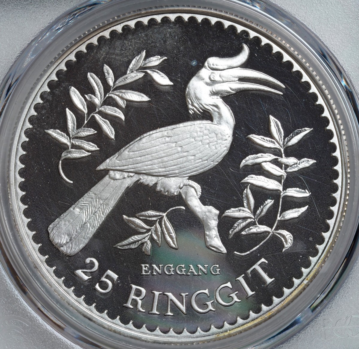1976, Malaysia. Large Proof Silver 25 Ringgit 