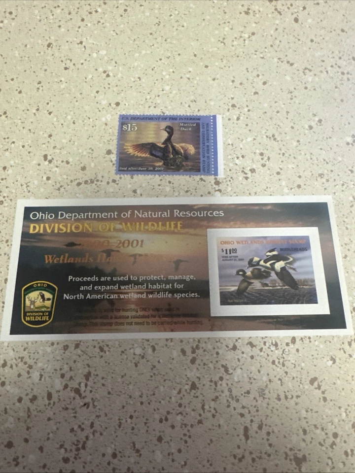 Migratory Bird - Duck Stamps 5 OHIO State 2000- 2005 OHIO Mint OG - Image 2 of 4