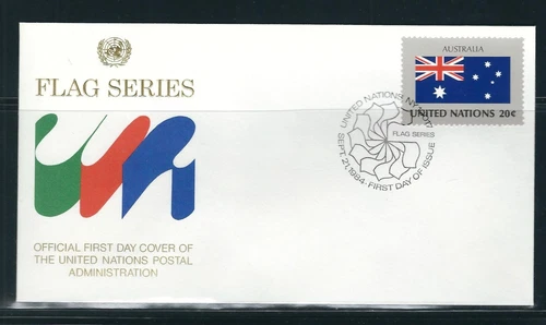 United Nations SC # 440 Flags Of The World - Australia  - FDC . UNPA....