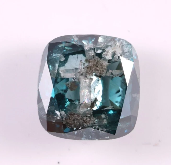 1.34 Ct Blue Salt And Pepper Diamond Lab Grown Diamond Cushion Cut Loose Diamond - Image 2 of 4