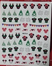 Disney,Fun,Mickey Mouse, Christmas Holiday, Nail Art Stickers