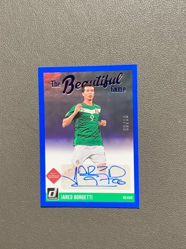 2021-22 Donruss Road to Qatar The Beautiful Game Jared Borgetti Blue Auto /99