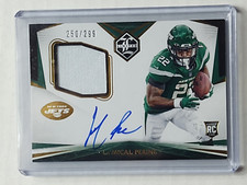 2020 PANINI LIMITED LAMICAL PERINE AUTO PATCH 250/299 ROOKIE FOOTBALL CARD #141