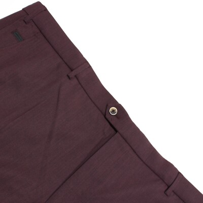 Meyer NWT Dress Pants Size 31 Stocky (US 48) Bonn In Solid Purple Wool Blend