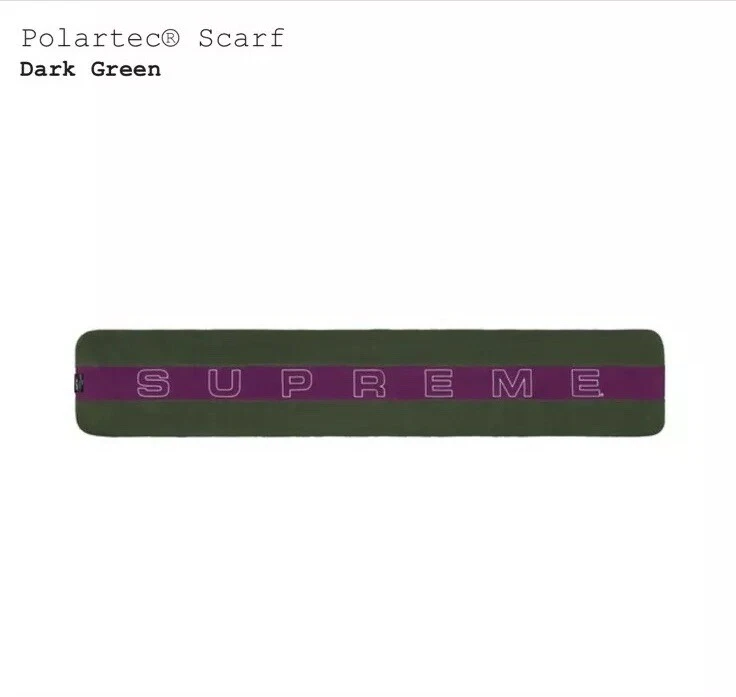 Écharpe Supreme FW18 Polartech vert foncé épuisée livraison gratuite
