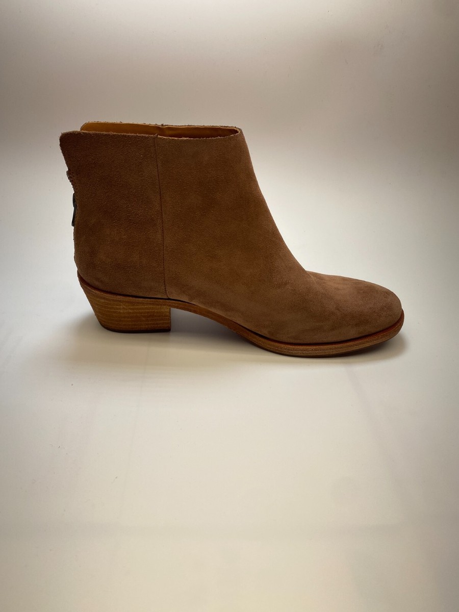 Kork-Ease Womens Kecia Leather Zipper Brown Bootie Sz