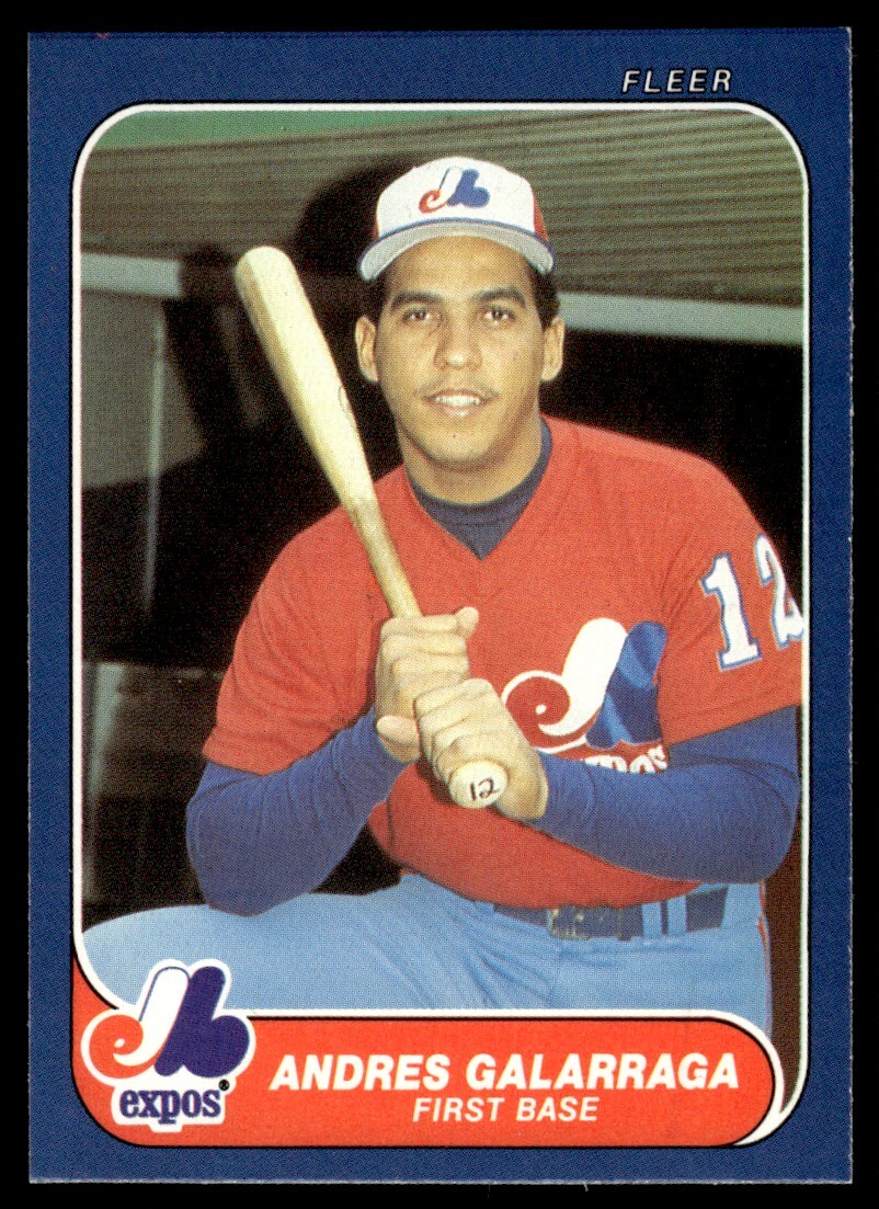 Andres Galarraga #U-44 Baseball Cards 1986 Fleer Update trading card — raw and PSA graded price guide
