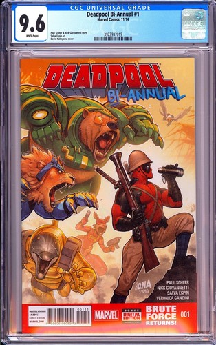 Deadpool Bi-Annual #1 CGC 9.6 2014 3923937019 Hired by WaterWorld VS Protectors!