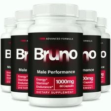 (5 Pack) Bruno Pills for Men,  Advanced Male Performance & Energy Pills