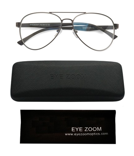 EYE ZOOM 2 Pack Aviator Style Blue Light Blocking Reading Glasses for men women - Picture 20 of 30