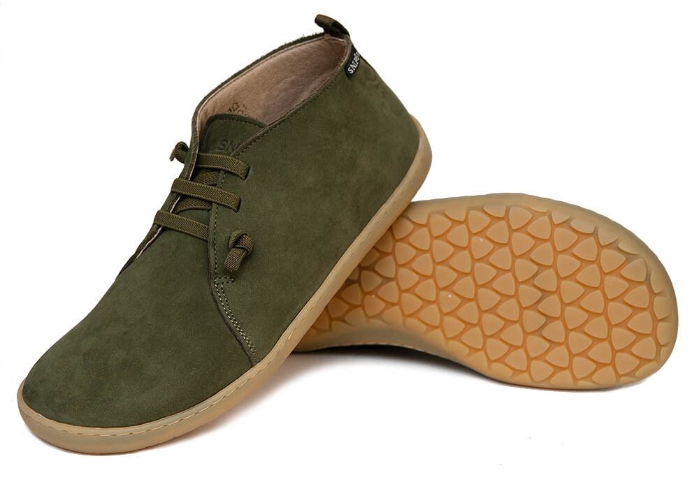SNIPE Barfußschuhe Safariboot kaki olivgrün Leder 05283. NEU | eBay