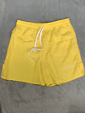 Gitano League Shorts Unisex Size S Yellow SwimTrunks 90s Surf Board WaterSports