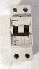 1 USED SIEMENS 5SX22 D1 2 POLE 1A, 480 VOLT CIRCUIT BREAKER MAKE OFFER